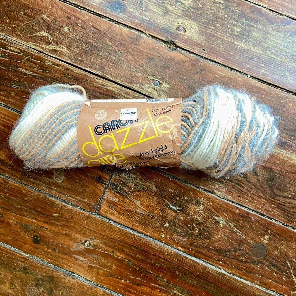 Vintage Caron Dazzle Aire Yarn Pebble Ombre Discontinued 3 oz